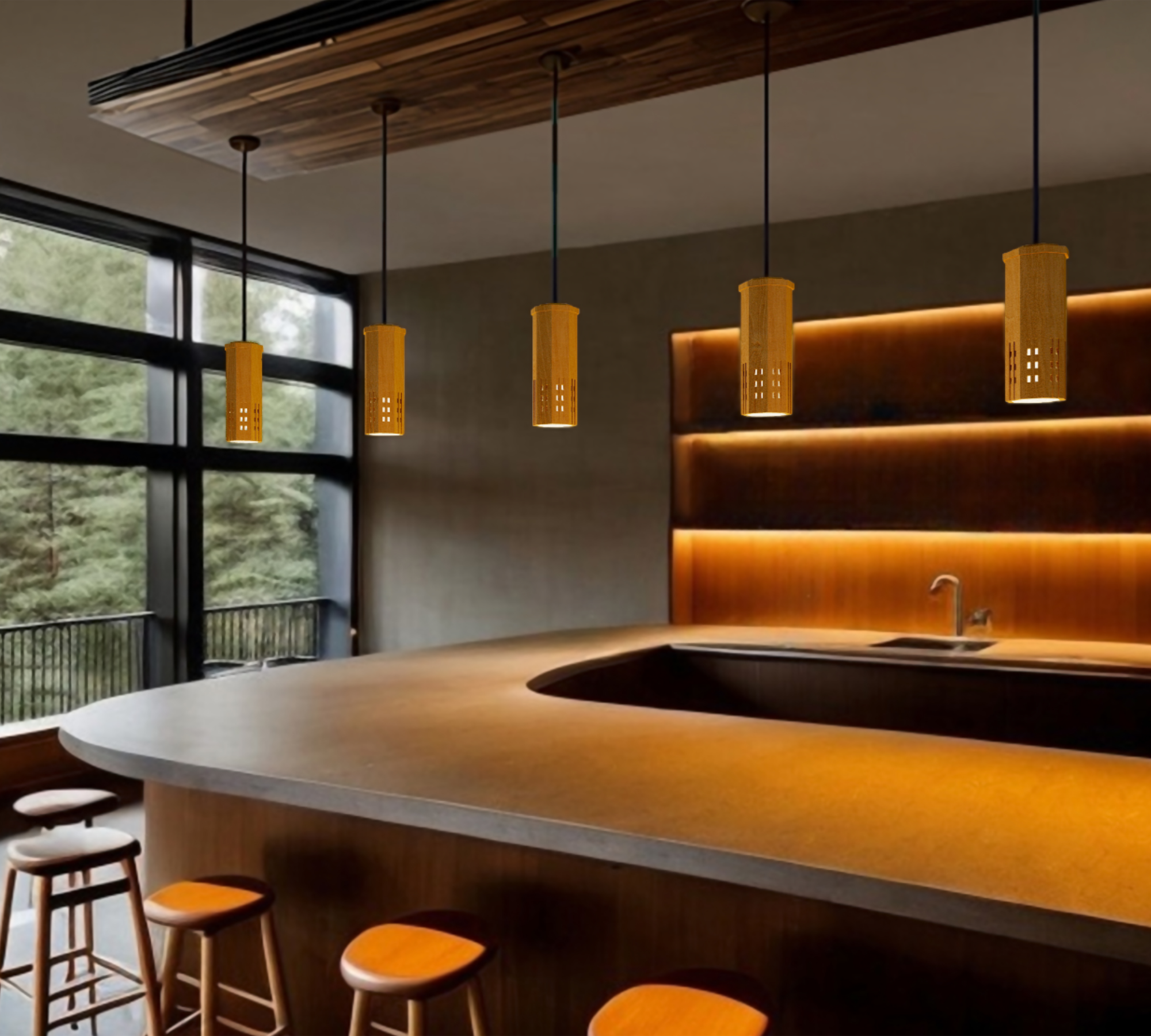 Wood Pendant Lights